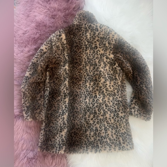Leopard Faux Fur Teddy Coat - Picture 4 of 9